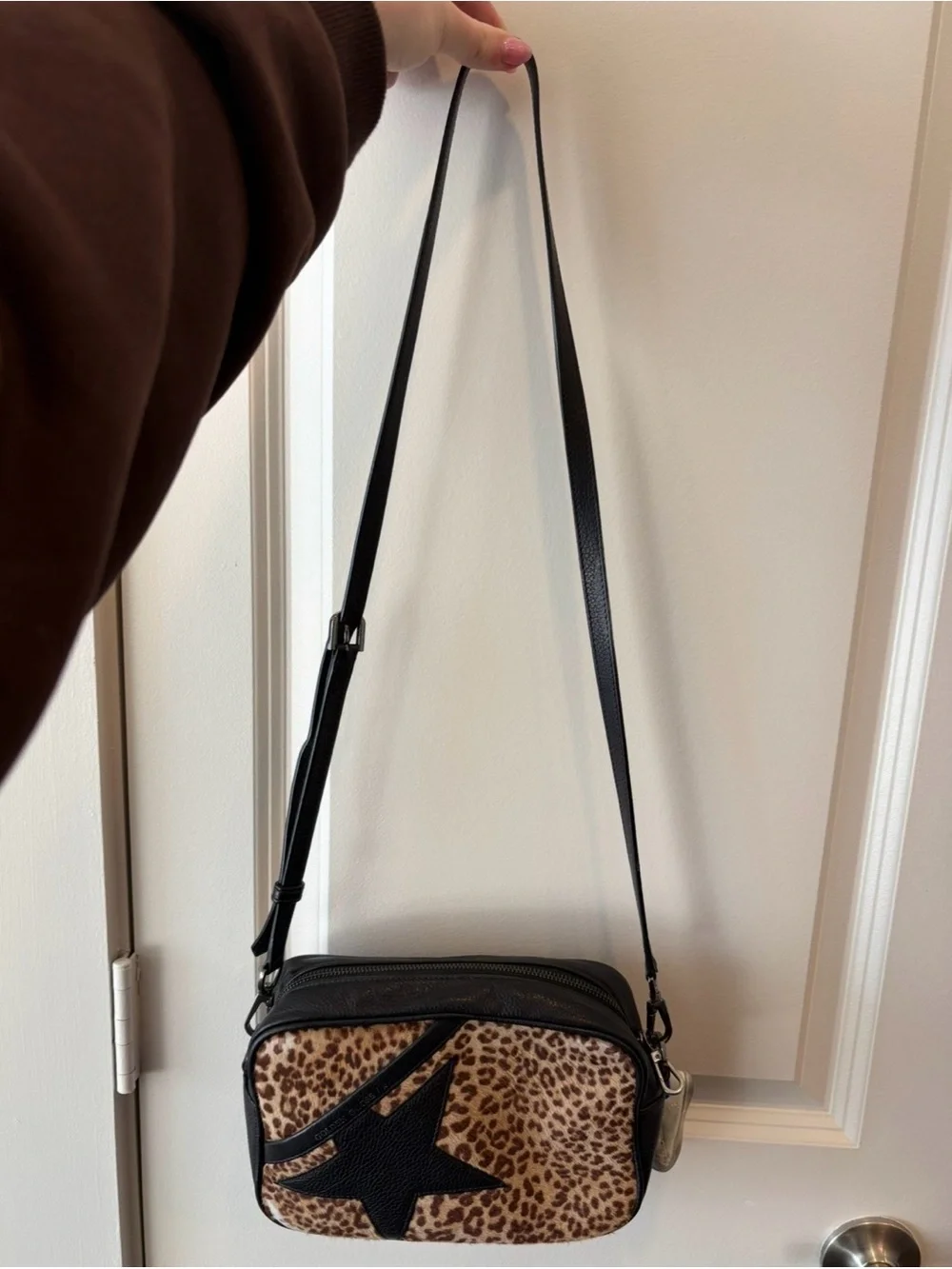 Golden Goose Leopard Print Crossbody with Black Star Accent - Picture 7 of 7